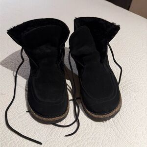 Women's Black Suede Ankle Boots